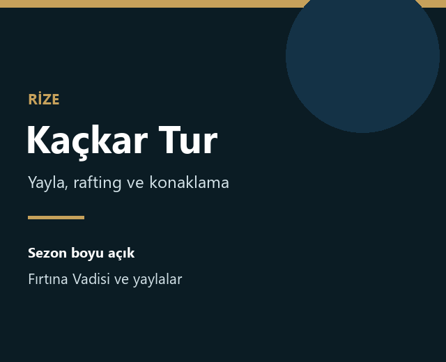 Kaçkar Tur